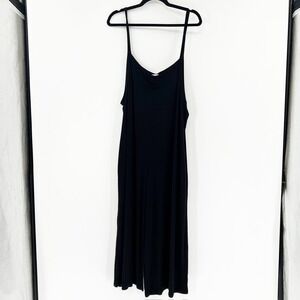 Elloh Maternity Jumpsuit Womens Large‎ Black Good Wide Leg Spaghetti Strap